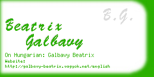 beatrix galbavy business card